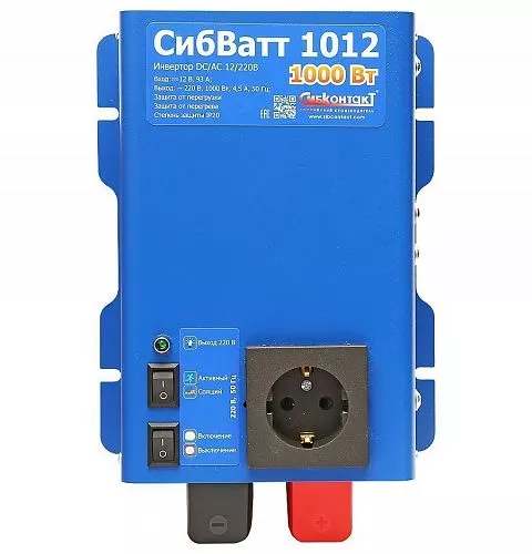 Купить СибВатт 1012 инвертор, преобразователь напряжения DC/AC, 12В/220В, 1000Вт в Новосибирске от производителя - фото №3
