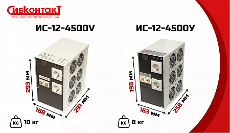 Купить ИС-12-4500V инвертор, преобразователь напряжения DC/AC, 12В/220В, 4500Вт в Новосибирске